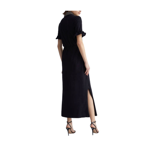 Abito Donna lungo con colletto polo Nero LIU JO- Francavilla Moda